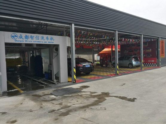 成都崇州汽修廠內快速洗車場安裝完成